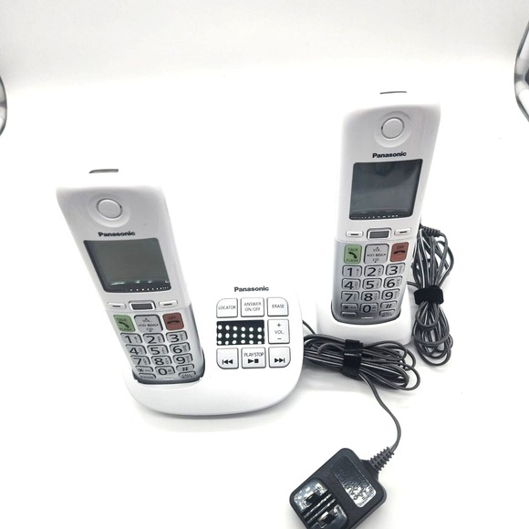 Panasonic Cordless 2 Phone  Large Display‎ & Big Buttons Caller ID KX-TGU432W - Picture 6 of 14